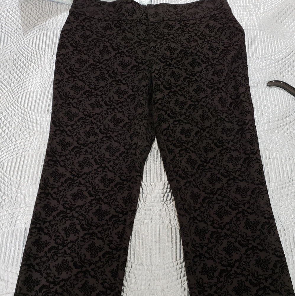 Charter Club Black Brocade Pants